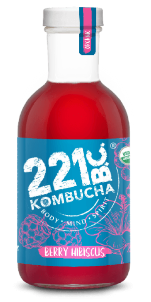 Berry Hibiscus flavored kombucha